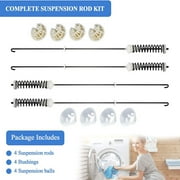 4Pcs W10780045 W10821956 Washer Suspension Rod Kit Compatible with Whirlpool Kenmore Maytag Washing Machine, Stainless Steel