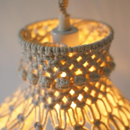 

Famure Bohemian Style Bedroom Chandelier Hand-woven Shade of Cotton Rope Chandelier Window Decoration Home-stay Bedroom Chandelier Shade and Decorate Bedroom Chandelier.