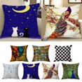 thumbnail image 4 of Funda de cojín cuadrada Sunnimix Flor oscura 50x50cm, 4 of 8
