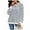 White, variant on Graphic Hoodies for Women Winter Fall Loose Crewneck Long Sleeve Blouson Off the Shoulder with Pocket Striped Leisure Cotton Top Tunic Tops(Pink,S)