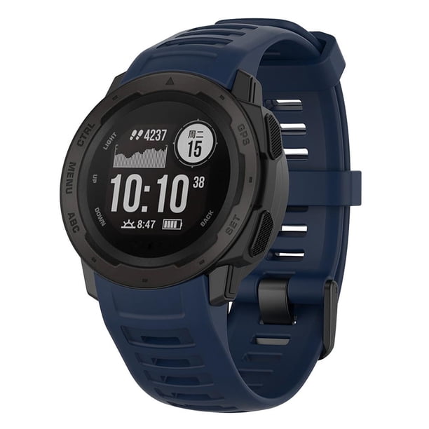 Correa de reloj ajustable de silicona con hebilla para Garmin Instinct