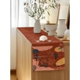 thumbnail image 5 of Table Runner 72 Inches Long for Kitchen Dining, Western Boho Dresser Scarf Farmhouse, Dining Table Decorations for Wedding/Parties, Vintage Abstract Horse Cactus Plant Orange 16 x 72 In, 5 of 8