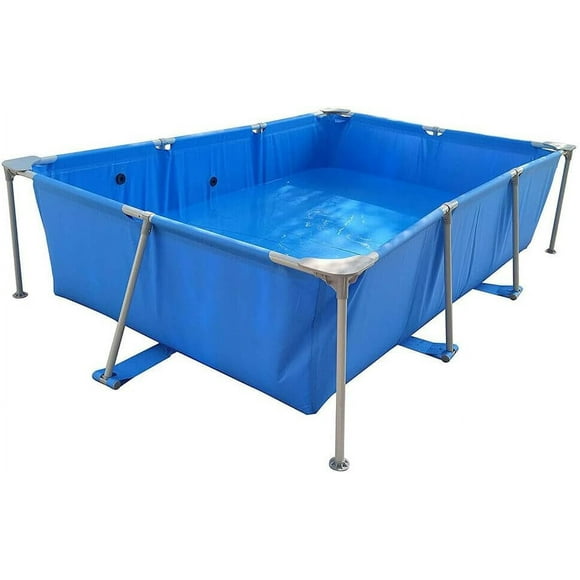 Metal Frame Rectangular Swimming Pool Portable Above Ground Easy Set Pool Family