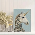 thumbnail image 2 of UXIEQU Leopard Glitter Unicorn Canvas Wall Art 15.75x11.81 Inches, 2 of 8