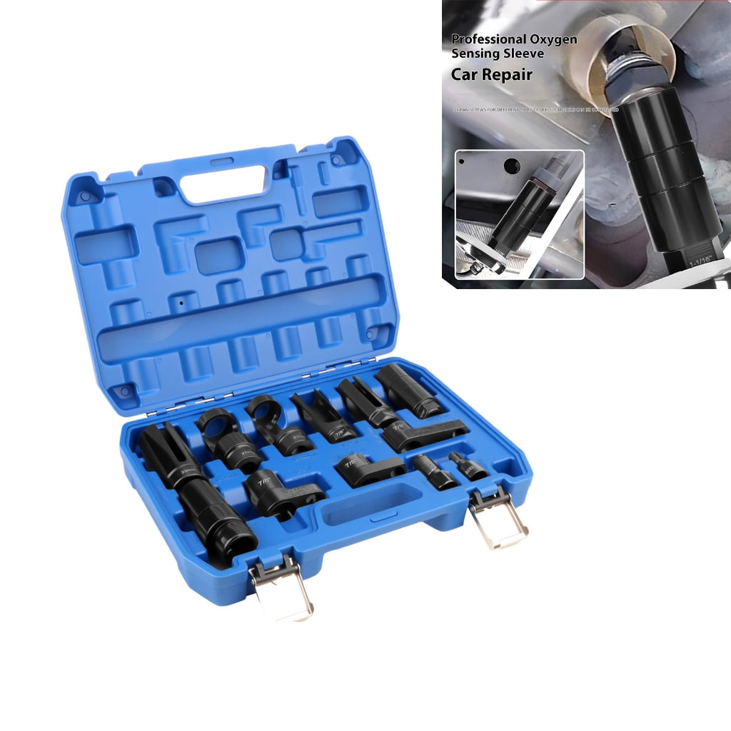 Professional Car Oxygen Sensors Socket Wrench Set 22mm Automotive Repair Tool Kit With Storage Case 12pcs Multiple Size