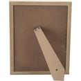 thumbnail image 5 of SOFE Small Linen Desk Bulletin Board, 12"×16" Decorative Pin Board Wood Framed with Stand, Tabletop Vision Photo Display Picture Board for Living Room Bedroom, Country Style, 5 of 8