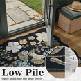 thumbnail image 3 of 2x6 Runner Rug, Washable, Non-Slip, Stain-Resistant Low-Pile Vintage Floral Scalloped Rug for Kitchen, Entryway, Passage, -Black, 3 of 8