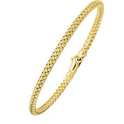 JEWELSTOP DESIGNER JEWELRY FOR LESS JewelStop 14k Yellow Gold Basket Weave Designer Bangle - 7.25 Inches, 6.7gr.