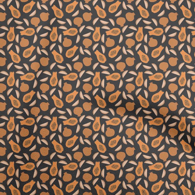 oneOone Cotton Jersey Orange Fabric Fruits Craft Projects Decor Fabric Printed By The Yard 58 Inch Wide