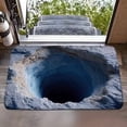 thumbnail image 6 of ERTZAE 3D Trap Optical Visual Illusion Rugs,3D Crack Rug Indoor Entryway Easy-Clean Mat,15.74X23.62In 3D Hole Visual Illusion Doormat,Interactive Rug For Porch Terrace Outdoor,3D Hole In Floor Rug, 6 of 6