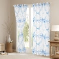 thumbnail image 3 of Erosebridal Cute Bows Bowtie Black Out Curtains For Kids,Ribbon Bowknot Pattern Curtains Pack of 2 (42x63 Each),Blue White, 3 of 7