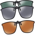 thumbnail image 1 of Healeved 3Pares Gafas de Sol con Clip Polarizado para Lentes Graduados Diseño y Portátil de Protección UV de Usar para Hombres, 1 of 12