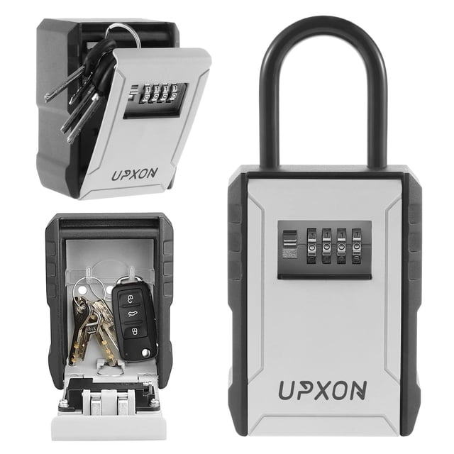 Caja de Seguridad para Llaves UPXON Caja de Almacenamiento de Llaves Extra Grande con Código Reiniciable Caja de Seguridad con Combinación de 4 Dígitos para Llaves de Coche Llaves de Casa Caja para Ll