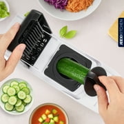 JEEXI Pro Vegetable Chopper, Multi-functional Onion Chopper, Veggie Chopper w/ Stainless Steel Blades, Vegetable Slicer w/ Container, Mandoline Slicer, Dicer, Cutter Ideal for Fruits/Salads