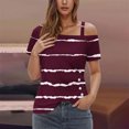 thumbnail image 1 of Hot6sl Économies d'Été Liquidation Blouses & Chemises à Manches Courtes Col Rond, Blouse à Manches Courtes Imprimée pour Femmes, Blousevin, S, 1 of 9