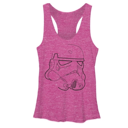 Star Wars Stormtrooper Outline Womens Graphic Racerback Tank - Walmart.com