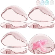 NOGIS Baby Pacifier Holder Case for Diaper Bag| 4 Pack Binky Holder Case Pacifier Cover Pouch Organizer Bag| Travel Cases| Universal Accessories Holders| BPA Free (Pink)