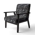 thumbnail image 3 of Designart "Hollywood Diamond Glamour In Monochrome" Black Glam Upholstered Accent Chair - Glam Arm Chair For Bedroom, 3 of 5