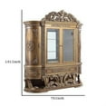 thumbnail image 5 of Curio with 2 Glass Doors and Hollow Carvings, Antique Gold, 5 of 5