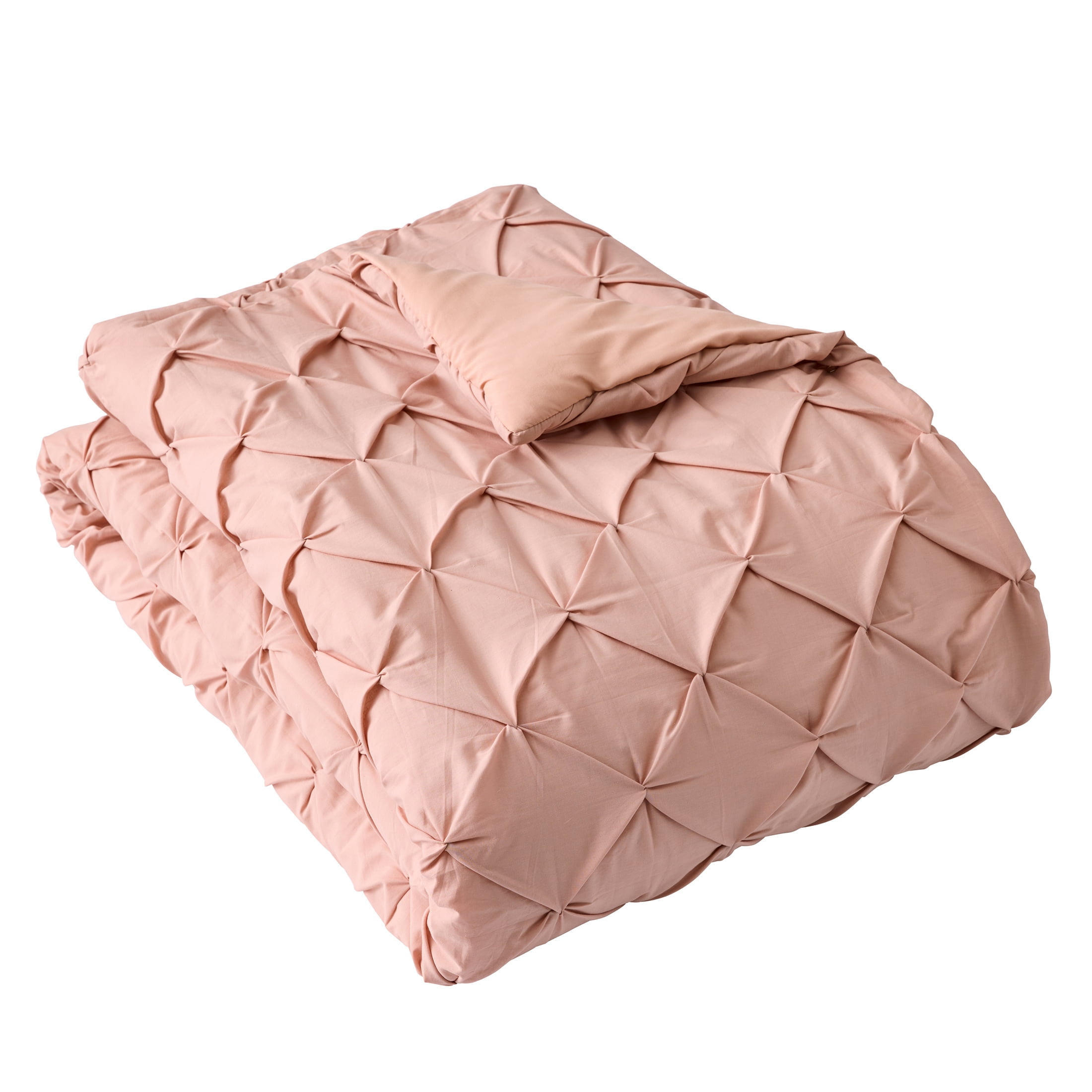 Better Homes & Gardens 2-Piece Antique Blush Pintuck Comforter Set, Twin/Twin-XL