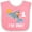 Pink and White, variant on Inktastic First Birthday 1 Year Old Dolphin Boys or Girls Baby Bib