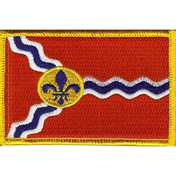 LOT OF 25!! St Louis City Patch 3.50" x 2.25", City of Saint Louis Embroidered Iron On or Sew On Flag Patch Emblem