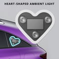 thumbnail image 4 of Luz Ambiental LED para Coche, Luz Solar de Neón con Forma de Corazón para Ventana Triangular o Trasera, Luz Azul Hielo., 4 of 5