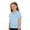 0#Light Blue155, variant on Lullu Toddler Girls Polo Shirt Short Sleeve Golf Shirt School Uniform Tshirt, Sizes 3-4
