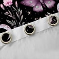 thumbnail image 4 of Homewish Flying Purple Butterflies Blackout Curtains Set of 2 (52x84 Each) for Teens Female Men,Pink Floral Flower Window Curtains,Dreamy Princess Curtains and Drapes,Microfiber Bedroom Decor, 4 of 6