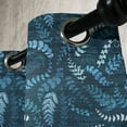 thumbnail image 2 of Ambesonne Blue Grommet Curtain Single Panel, Floral Swirl Leaves Branch, 50"x60", Turquoise Pale Blue, 2 of 5