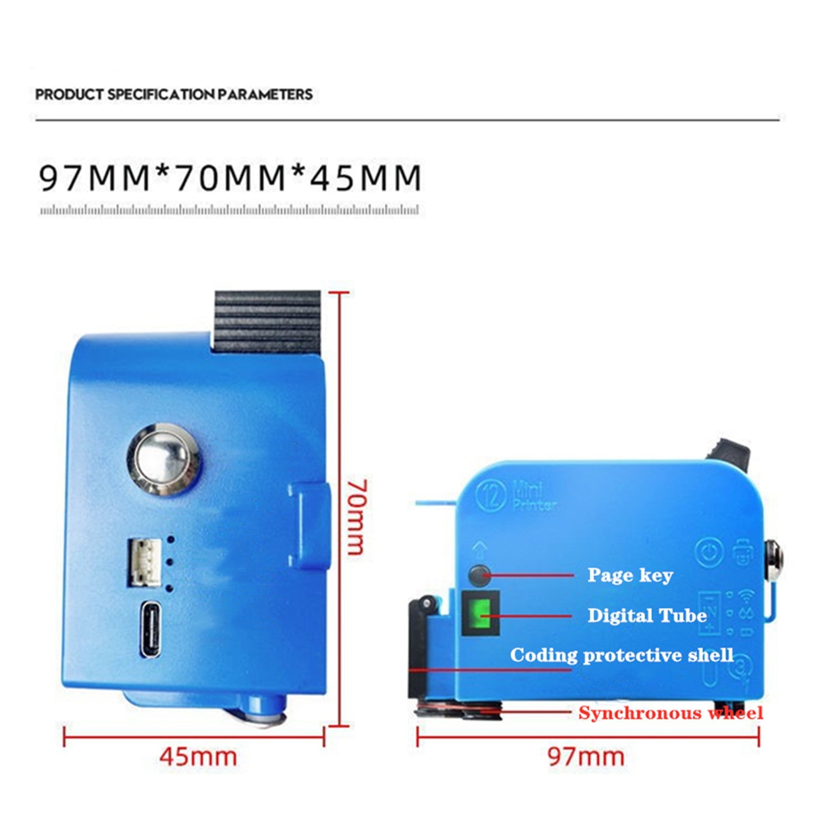 Mobile Phone Variable QR Bar Batch Code Date Logo Expiry Date Label 12.7mm Portable Handheld Jet Thermal Inkjet Printer ,Compact Design