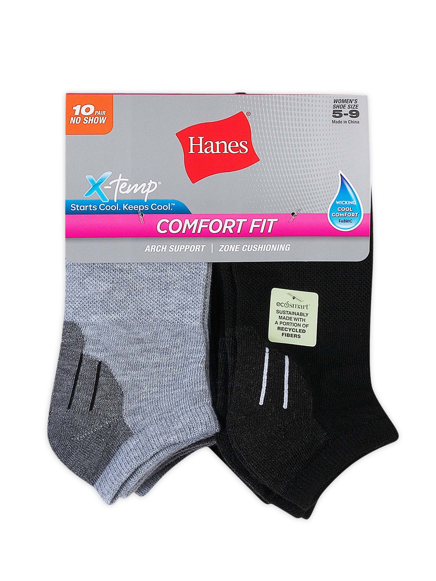Hanes women's shop no show socks