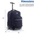 thumbnail image 7 of J World Boys and Girls Sunrise 18" Rolling Backpack for School and Travel, Black, 7 of 7