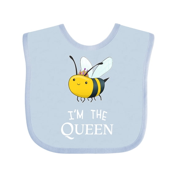 Inktastic I'm the Queen- Cute Queen Bee Boys or Girls Baby Bib