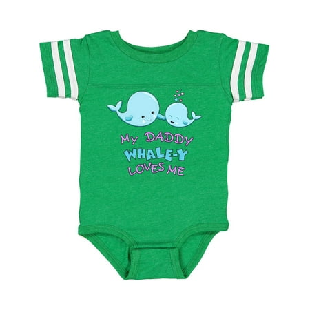 

Inktastic My Daddy Whale-y Loves Me Gift Baby Boy or Baby Girl Bodysuit