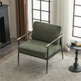 thumbnail image 7 of KYLE & KAY Modern Accent Chair, Upholstered Lounge Armchair with Removable Seat and Back Cushion, Comfy Reading Chair for Bedroom, Living Room,Green, 7 of 7
