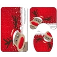 thumbnail image 3 of Santa Claus Christmas Snowman Shower Curtain Set Bath Mats Rugs For Bathroom Decor, 3 of 3