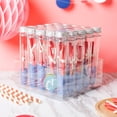 thumbnail image 1 of Extra Long Clear Pet Plastic Test Tubes Beaker Set w Thin Rack Holder 32 Blank Labels 25 Pieces 25 x 165mm (60ml), 1 of 6