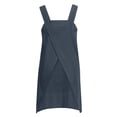 thumbnail image 4 of Women Linen Pinafore Apron Dress with Cross Back Design – Cotton Linen Work Apron for Gardening, Baking, Cooking, and Daily Tasks, 4 of 5
