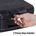 thumbnail image 6 of SentrySafe 1200 Fire-Resistant Chest with Key Lock and Carrying Handle, 0.18 Cu-Ft., 6.1 in x 14.3 in x 11.2 in, Black, 6 of 8