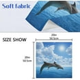 thumbnail image 7 of Coolnut Soft Reusable Satin Table Decorative Napkins, 20x20InX6 PCSFunny Dolphin, Family Dinner Wedding Banquet, Cocktail Party, Kitchen, Birthday Party Washcloth Gift, 7 of 7
