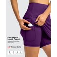 thumbnail image 4 of Faldón SANTINY 18 para mujer con 3 bolsillos, cintura alta, color morado oscuro, 4 of 6