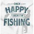 thumbnail image 2 of Fishing Funny Happy Angler Fishermens Men's Big & Tall Crewneck Graphic Tee Brisco Brands 2X, 2 of 3