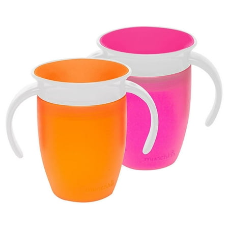 Munchkin Miracle 360 7oz Trainer Cup, BPA-Free, 2-Pack, (Best Training Cups For Toddlers)