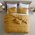 thumbnail image 3 of Modern Threads Beck 4-Piece Garment Washed Adult Comforter Set, Gold, Full/Queen, 3 of 7