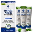thumbnail image 1 of Pasta dental herbal de neem Natruveda 3x100 g sin flúor, 1 of 9