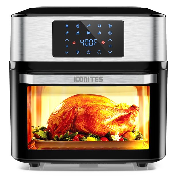 10 in 1 Air Fryer Oven with Dehydrate, 1800W Electric Toaster Oven with
