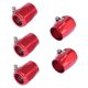 thumbnail image 1 of 5uds AN6 Hexagonal Coche Manguera Terminador Flexible Goma Tubería Abrazadera Rojo, 1 of 6