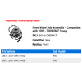thumbnail image 2 of Front Wheel Hub Assembly - Compatible with 2002 - 2009 GMC Envoy 2003 2004 2005 2006 2007 2008, 2 of 2