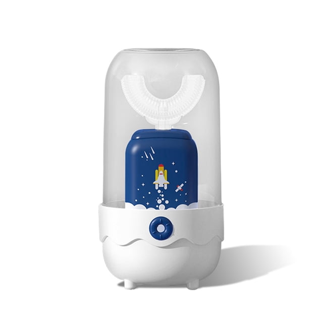 Cepillo de dientes eléctrico recargable para bebés en forma de U Diseño de dibujos animados Portátil 5 niveles Herramienta de limpieza de dientes sónicos Suministros para el cuidado de la boca Tipo 2 Eigraketly CE001596-02B